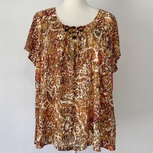 Hearts Of Palm Tribal Fusion Top NWT